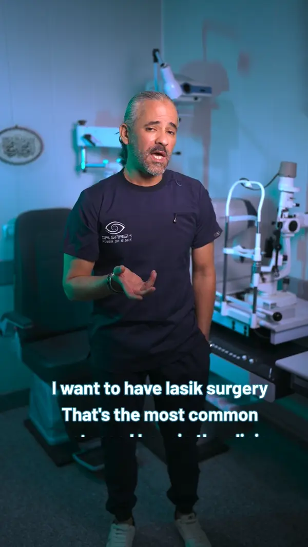 Dr. Ahmed Garsh in clinic, opening the LASIK series
