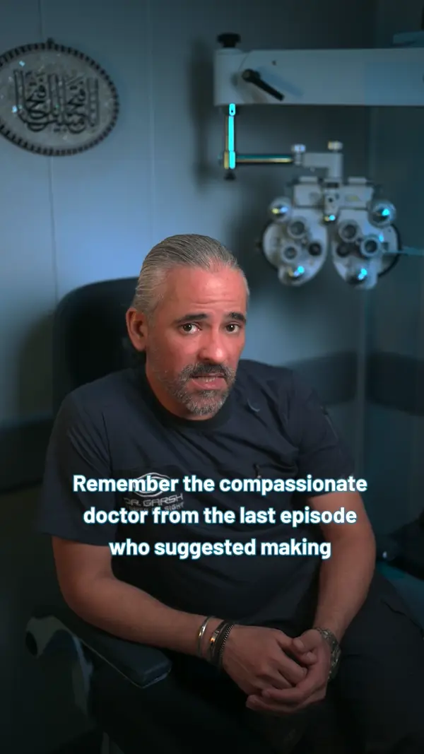 Dr. Ahmed Garsh explaining LASIK and Femto-LASIK